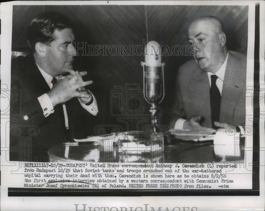 1956 Correspondant Anthony Cavendish Interviews Polish Premier-Historic Images