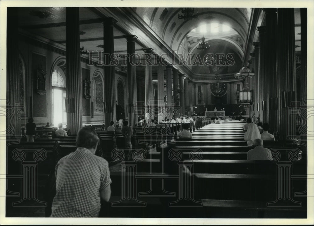 1983 Press Photo Interior of Cathedral Metropolitan in San Jose, Costa Rica. - Historic Images