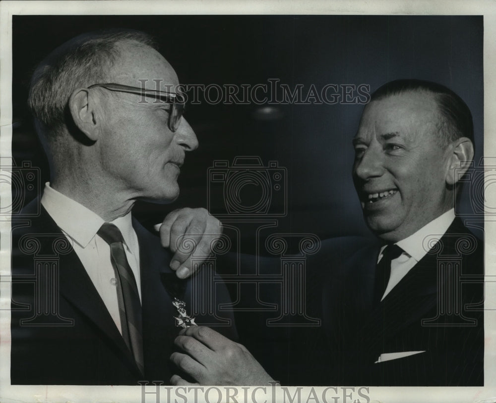 1965 Press Photo Merle Curti designated a Knight of the Royal Order. - mja90022 - Historic Images