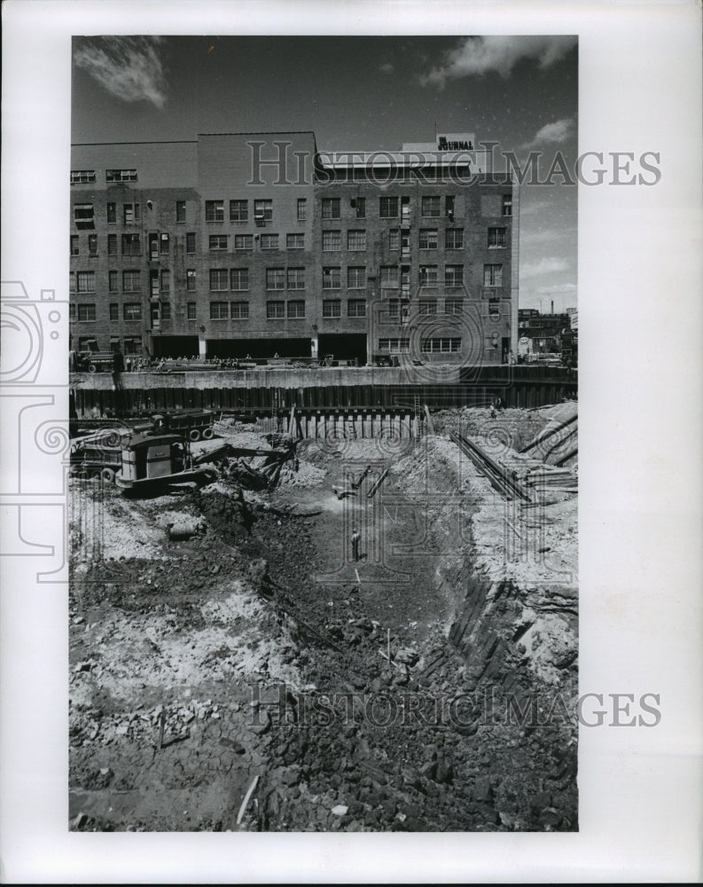 1960 Press Photo Milwaukee Journal Building Construction - mja90212-Historic Images