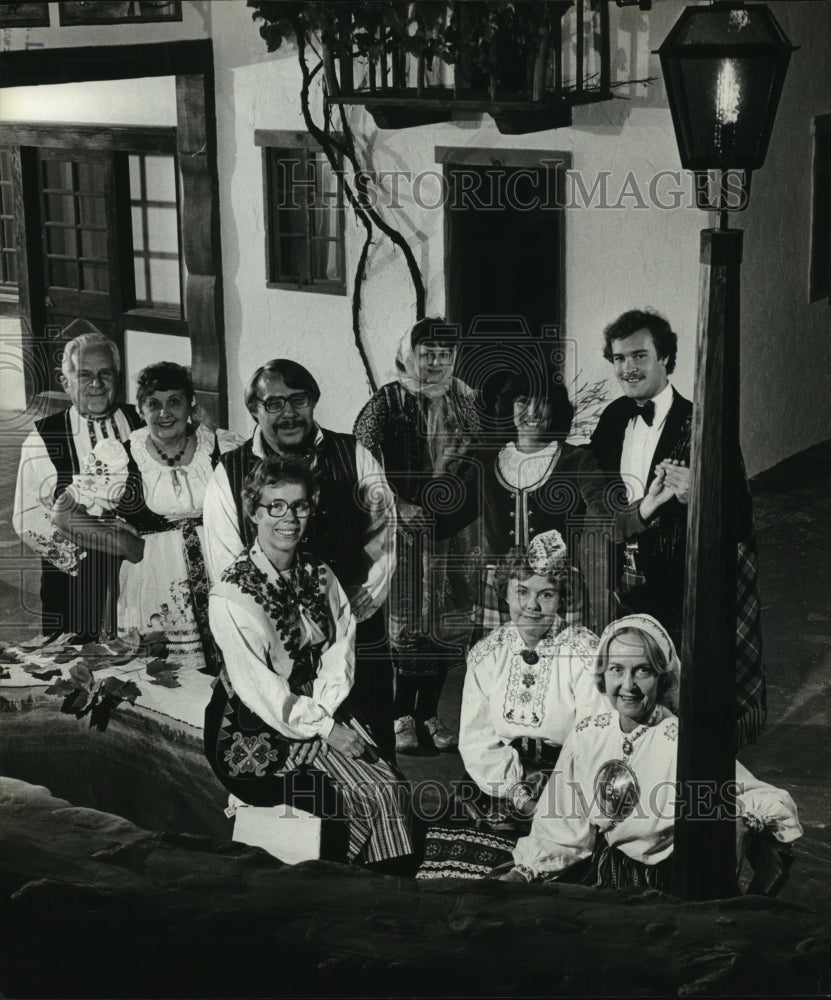 1979 international people are at Milwaukee Museum European Village-Historic Images