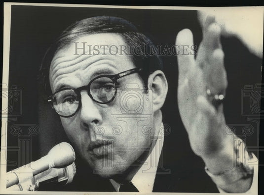 1973 Press Photo John W. Dean III Testifies Before Watergate Committee - Historic Images