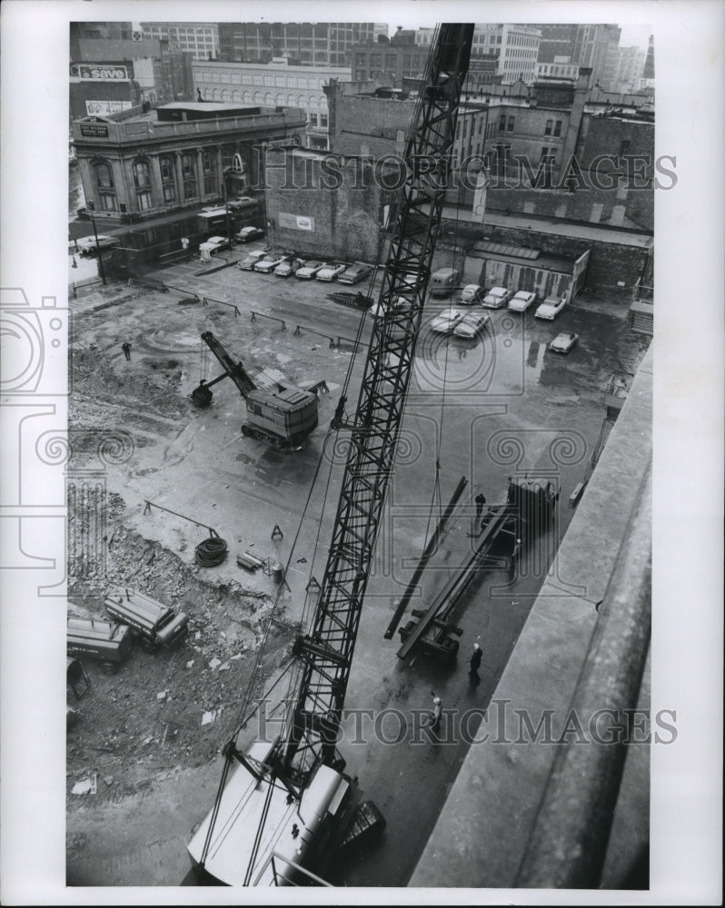 1960 Press Photo construction on new addition of Milwaukee Journal building-Historic Images