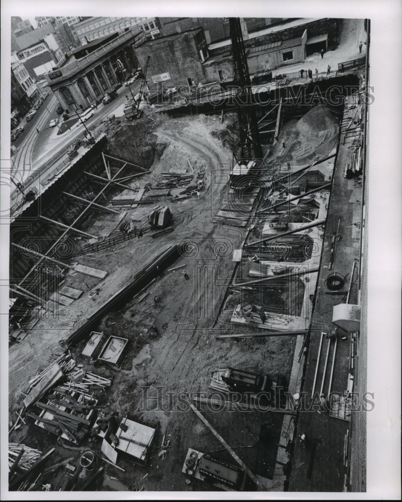 1960 Press Photo Construction Site of Milwaukee Journal building - Historic Images