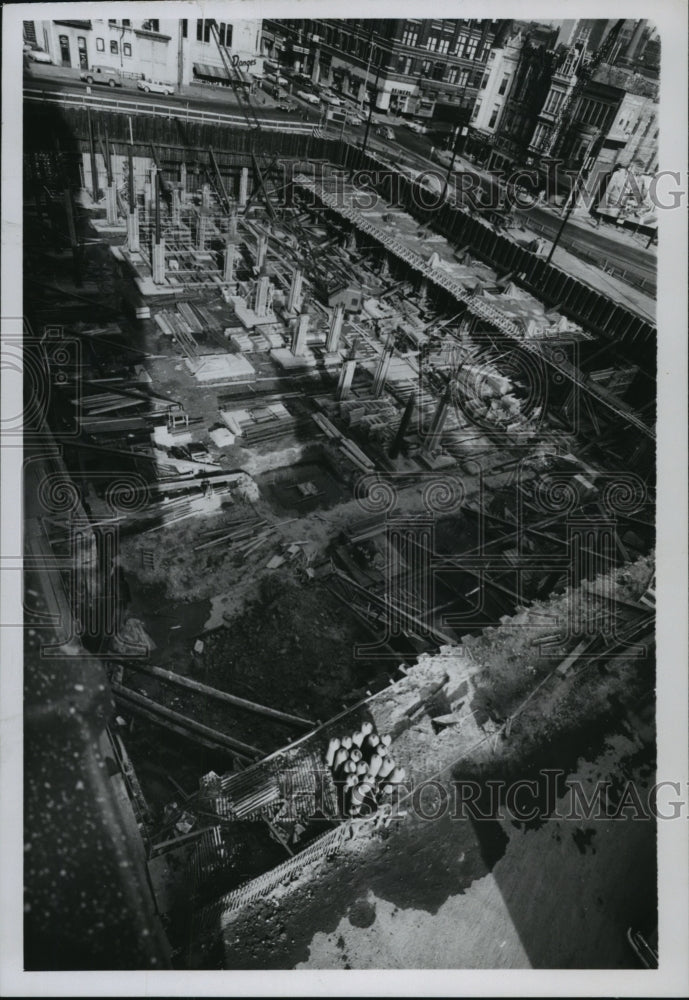 1960 Press Photo Milwaukee Journal Building Construction Site - Historic Images