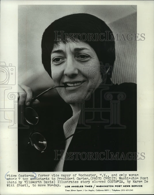 1977 Press Photo Midge Costanza among top assistants to President Carter - Historic Images