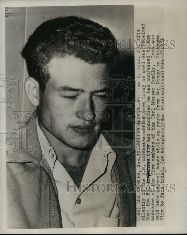 1951 William E. Cook at United States Marshal's office-Historic Images