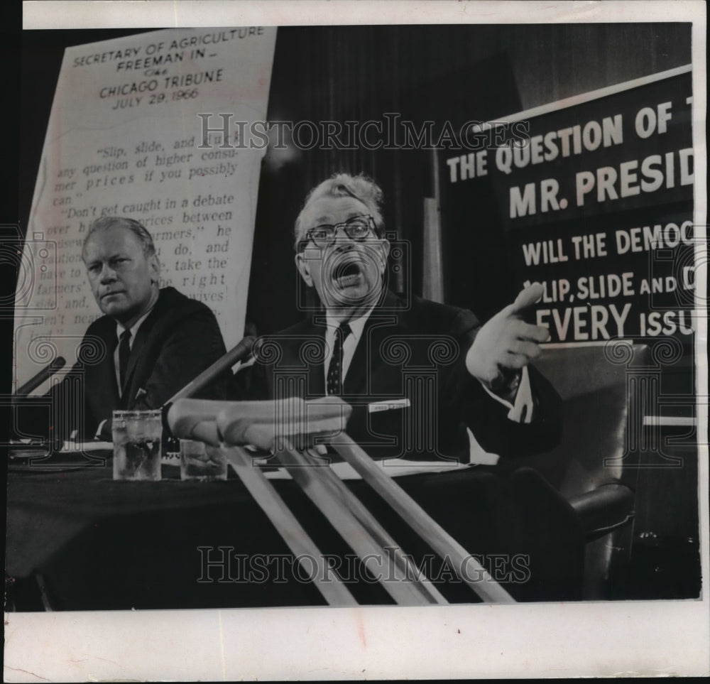 1966 Press Photo Senate Republican leader Dirksen and others at GOP conference - Historic Images