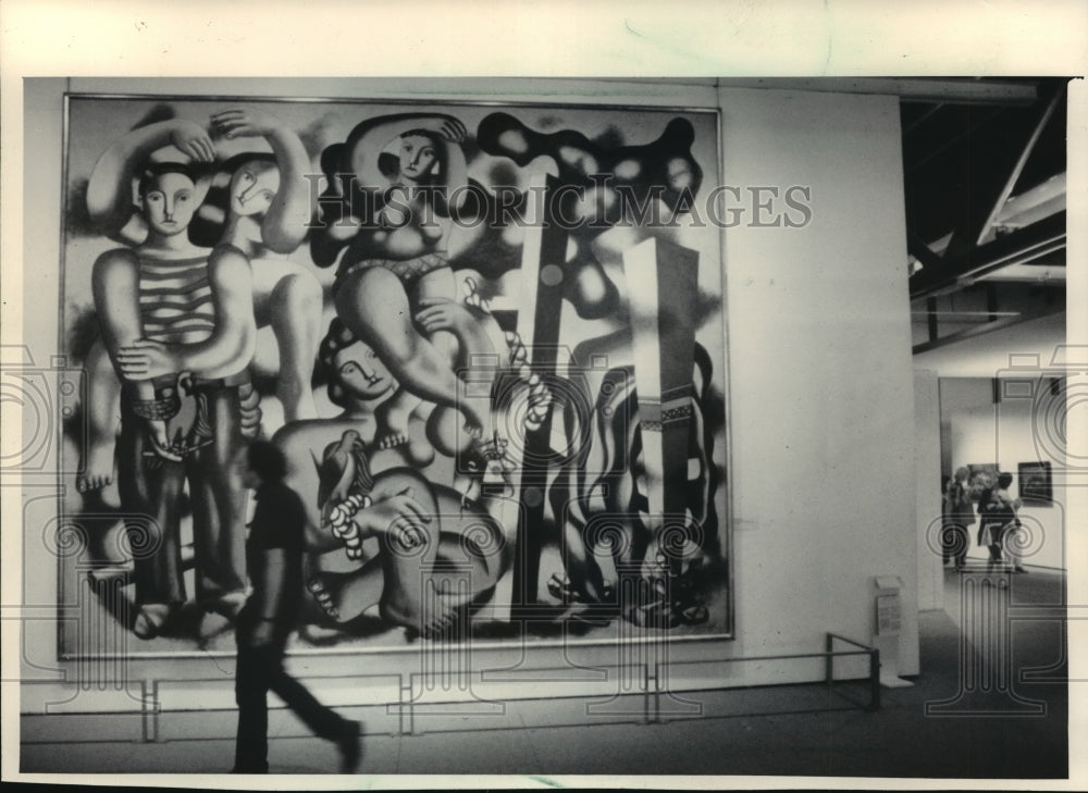 1983 Press Photo Leger Painting in the Pompidou Center in Paris, France - Historic Images