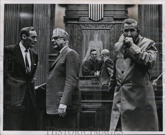 1963 Press Photo Judge John Coffey set bail for Detective Harry Daniels.-Historic Images