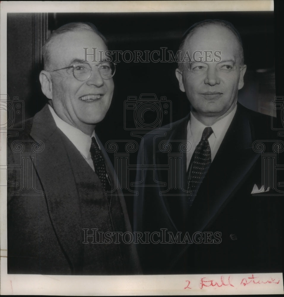 1953 Press Photo John Foster Dulles with President-Elect Eisenhower - mja93169-Historic Images