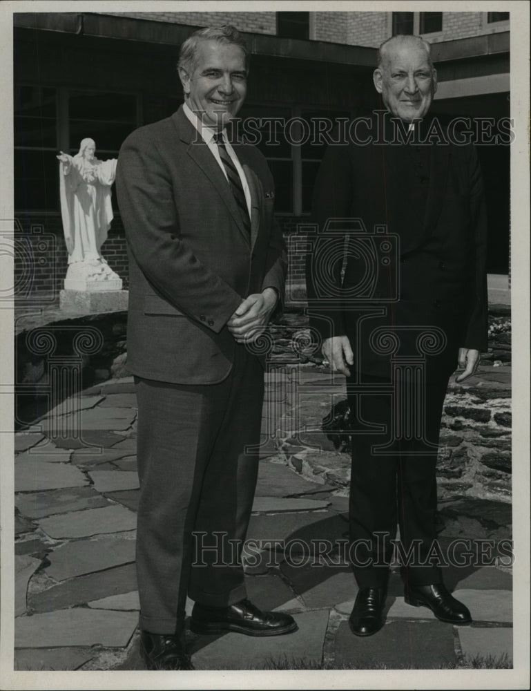 1968 Press Photo Cardinal Cushing standing with another man - mja93355 - Historic Images