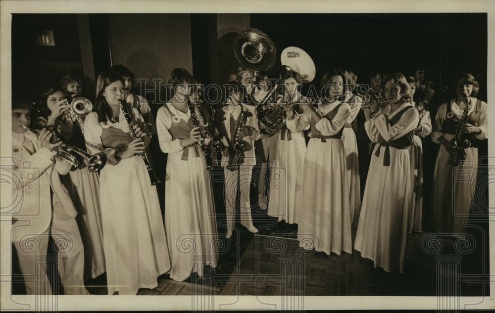 1979 Press Photo Musicians at Lee S. Dreyfus' inauguration in Madison, Wisconsin - Historic Images