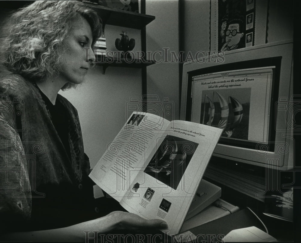 1991 Press Photo Gwen Granzow, design director at Design North in Racine-Historic Images