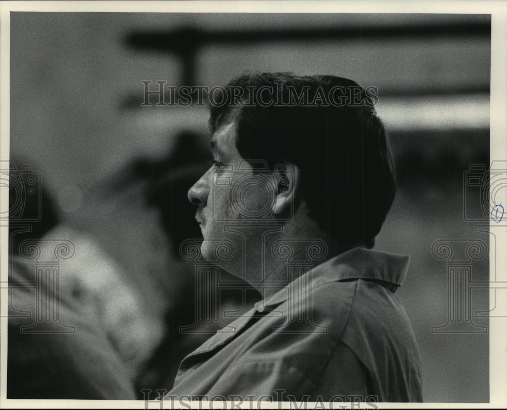 1986 Press Photo Michael J. Dube of Milwaukee accused of attacking Richard Yeo - Historic Images