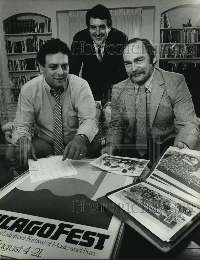 1981 Press Photo Tom and William Drilias and Ray Rymer of Festivals Incorporated - Historic Images