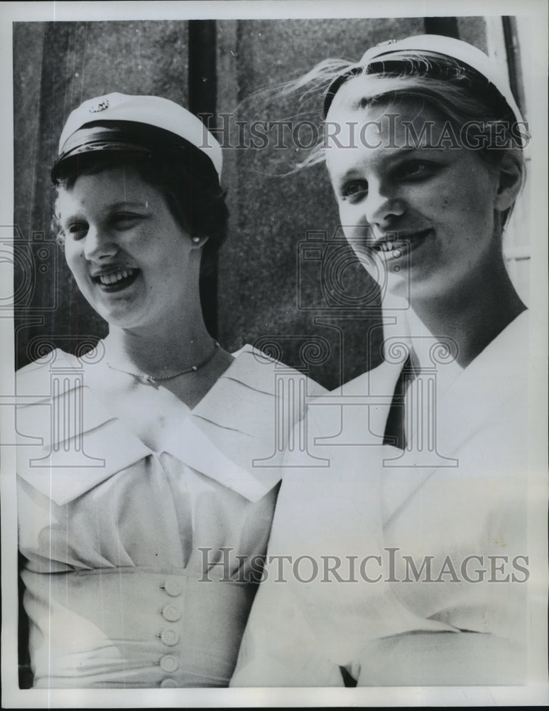 1959 Princess Margrethe and Birgitte Juel at Royal Palace-Historic Images