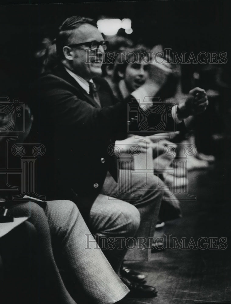 1972 Press Photo Basketball coach Paul Noack of Marquette, Milwaukee, Wisconsin - Historic Images