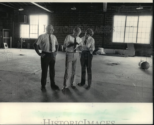 1983 City officials, Wisconsin Electric Power, Delafield, Wisconsin - Historic Images