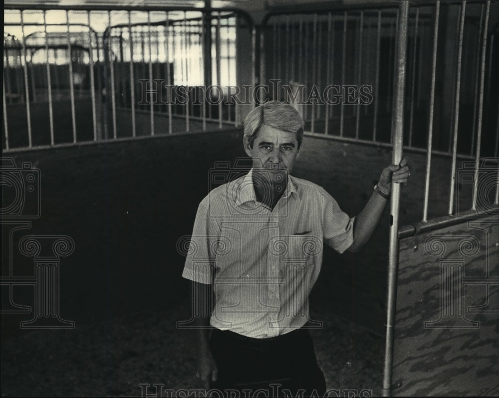 1986 Jack Denton oversees animal operations at the fair-Historic Images