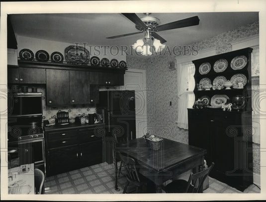 1984 Lillian Dowling's decorated kitchen in Milwaukee, Wisconsin - Historic Images