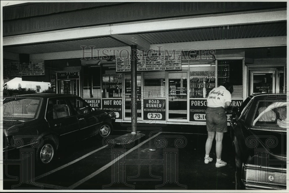 1989 Press Photo Andy&#39;s Drive In at Kenosha, Wisconsin - mja95553 - Historic Images