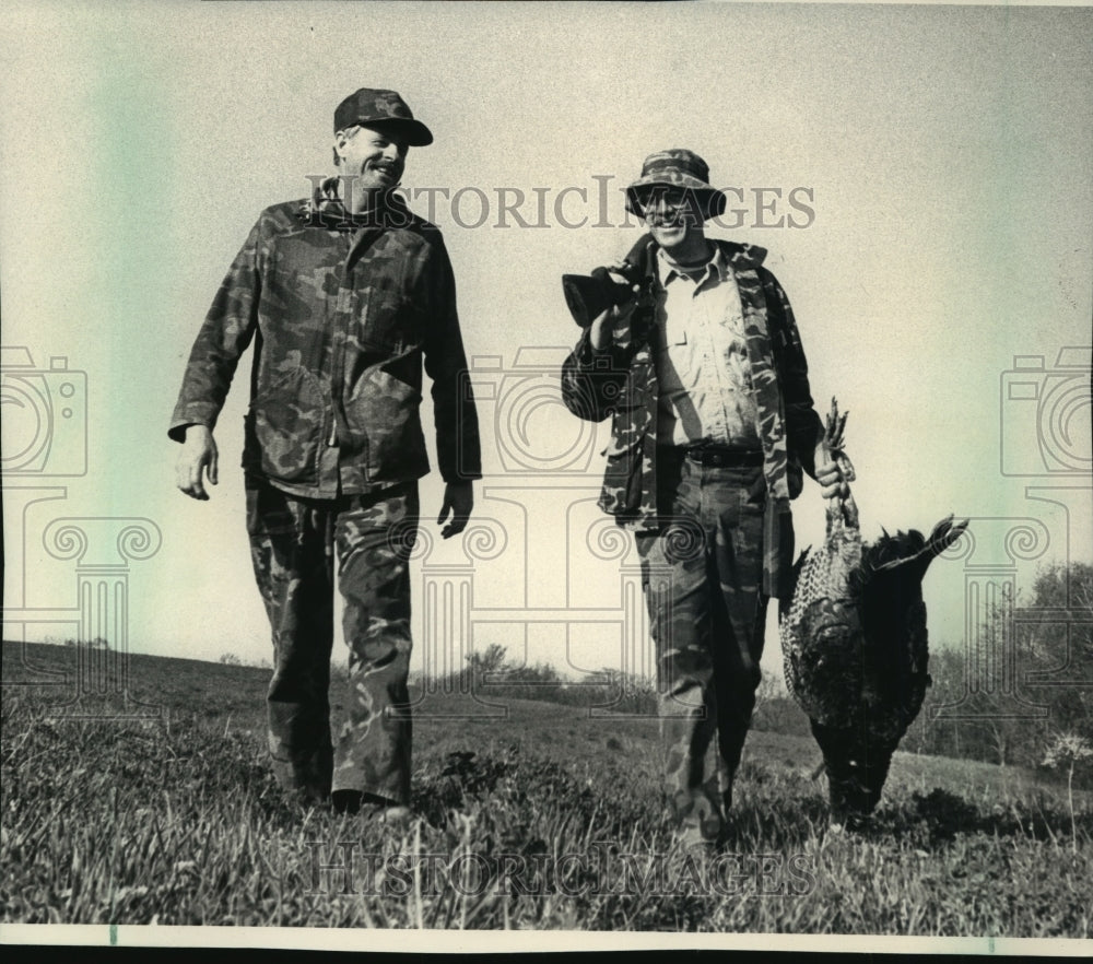 1988 Turkey hunting was a success for Dennis Woodall and Al Curtis - Historic Images