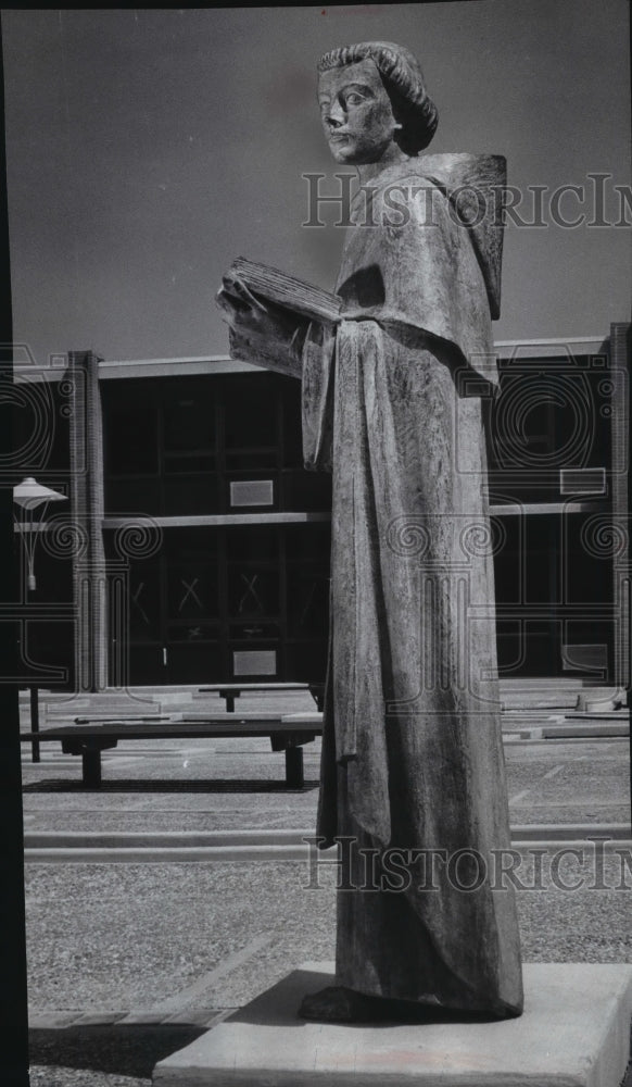 1963 Press Photo Saint Thomas Aquinas Statue at De Sales Seminary - mja96164 - Historic Images