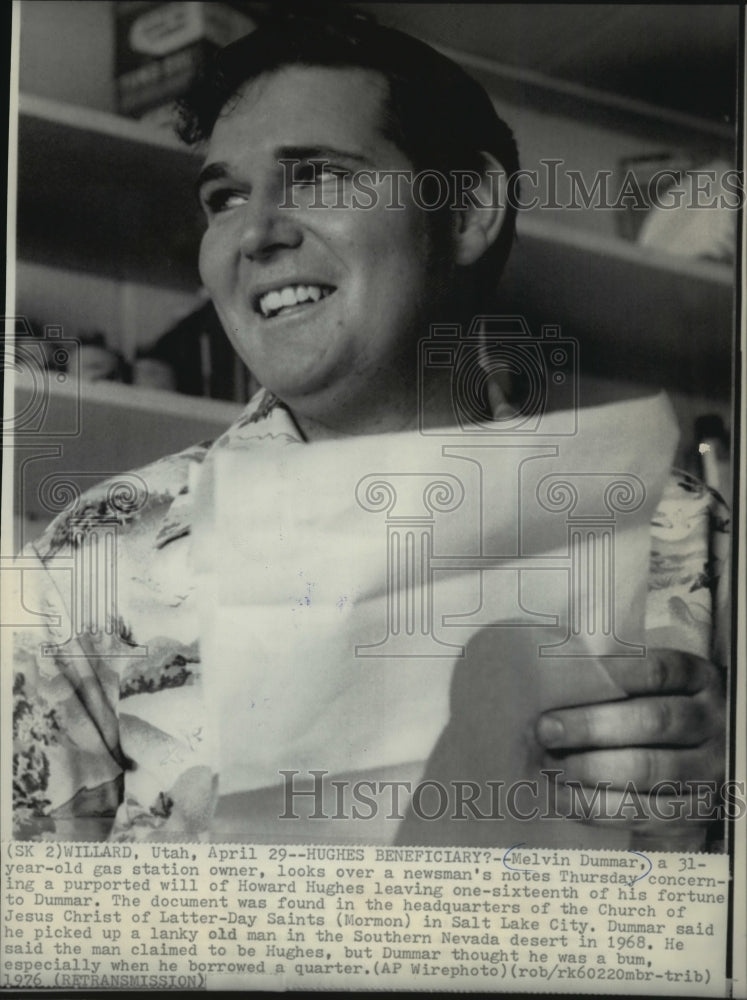 1976 Melvin Dummar is a Hughes family beneficiary - Historic Images