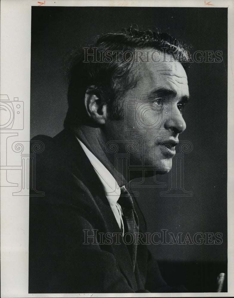 1973 Press Photo Thomas Eagleton former U.S. senator in Milwaukee, Wisconsin - Historic Images