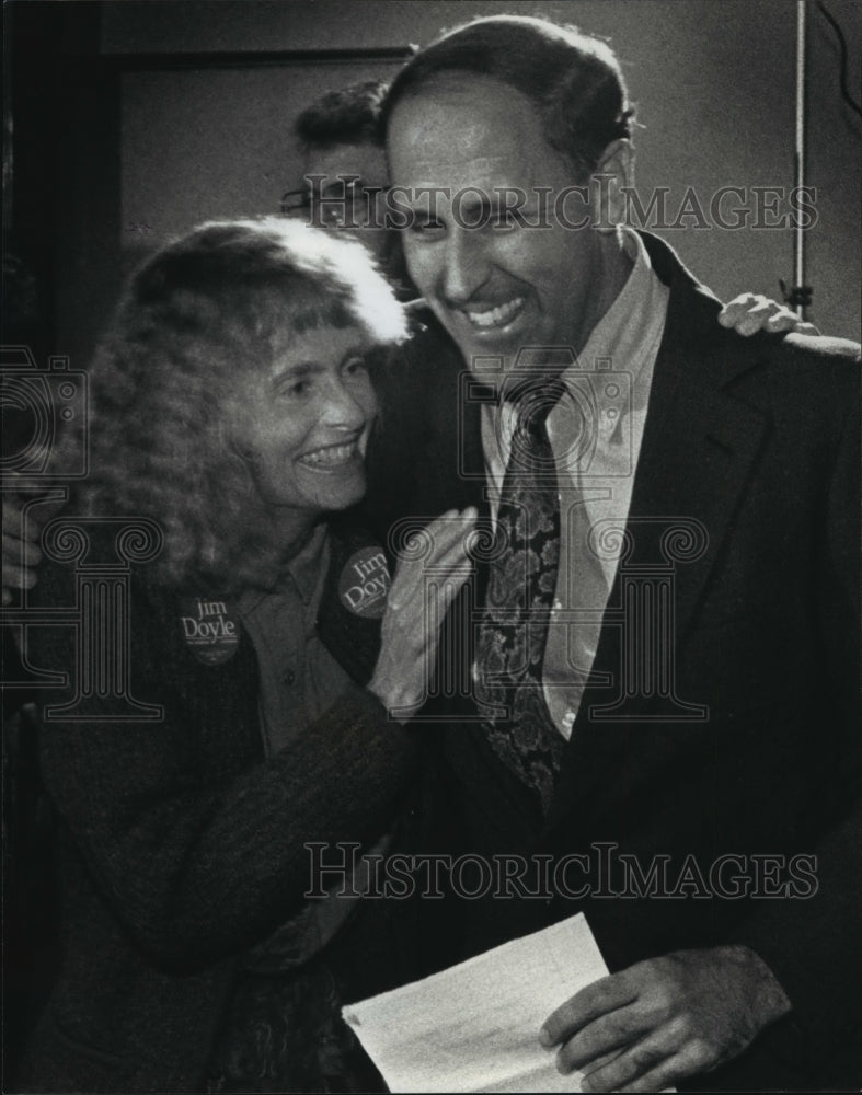 1990 James Doyle, with his wife Jessica, wins the Democratic primary-Historic Images