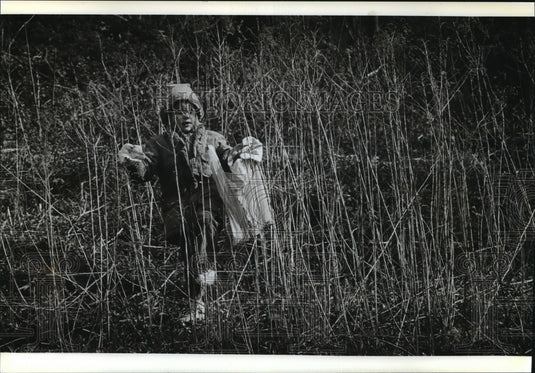 1991 Stacy Vogel, a Brownie from Troop 416 in Milwaukee, Wisconsin - Historic Images
