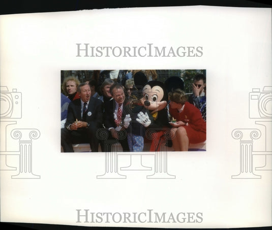 1993 Roy Disney and others celebrate Euro Disney in Paris - Historic Images