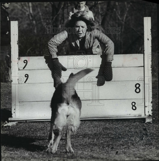 1979 Diane Lahnke and her dog at the Milwaukee Dog Training Club-Historic Images