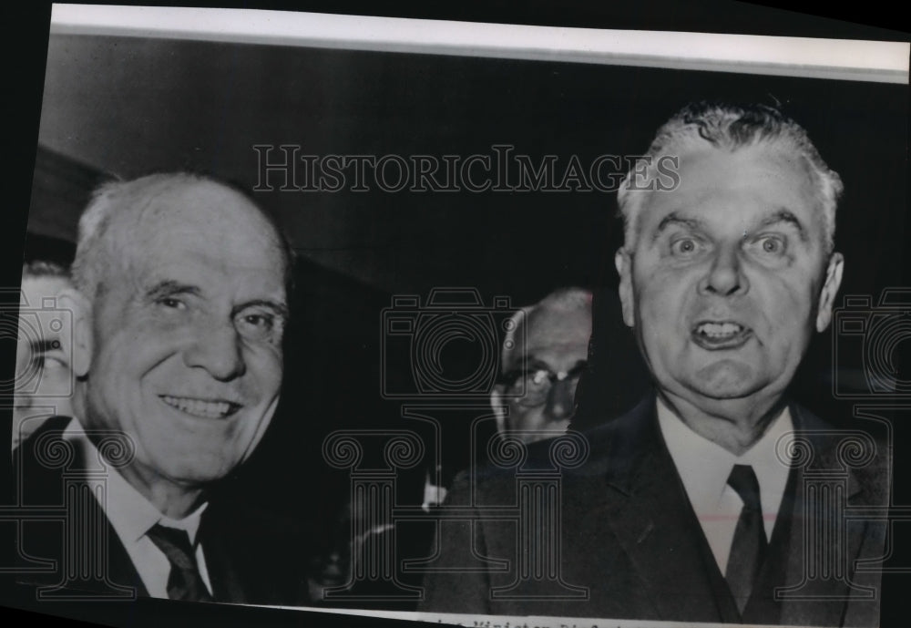 1963 Prime Minister John Diefenbaker as he left commons - Historic Images