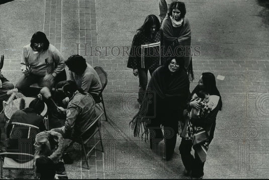 1979 Indian community members demonstrate to support William Hawk-Historic Images