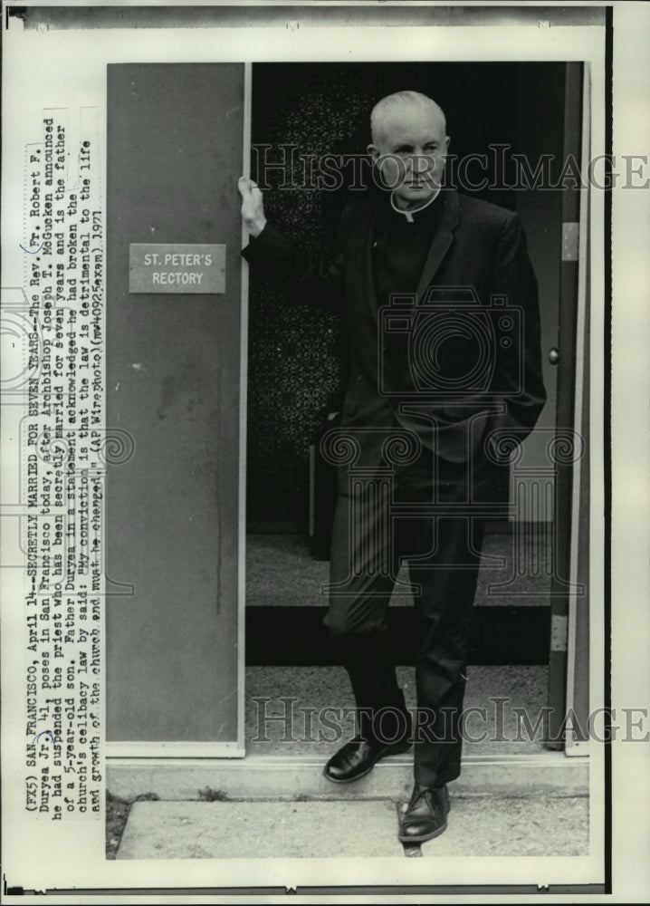 1971 Father Robert Duryea Suspended for Being Secretly Married-Historic Images