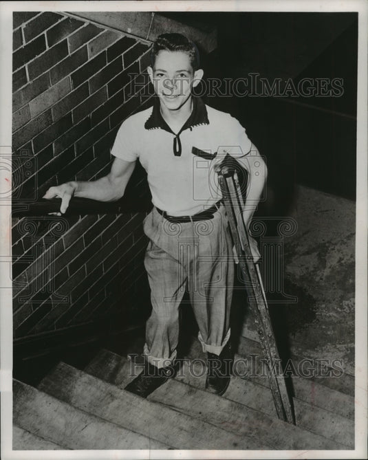 1955 Press Photo Wisconsin's Easter seal youth, Wilbur Eastman - mja98455 - Historic Images
