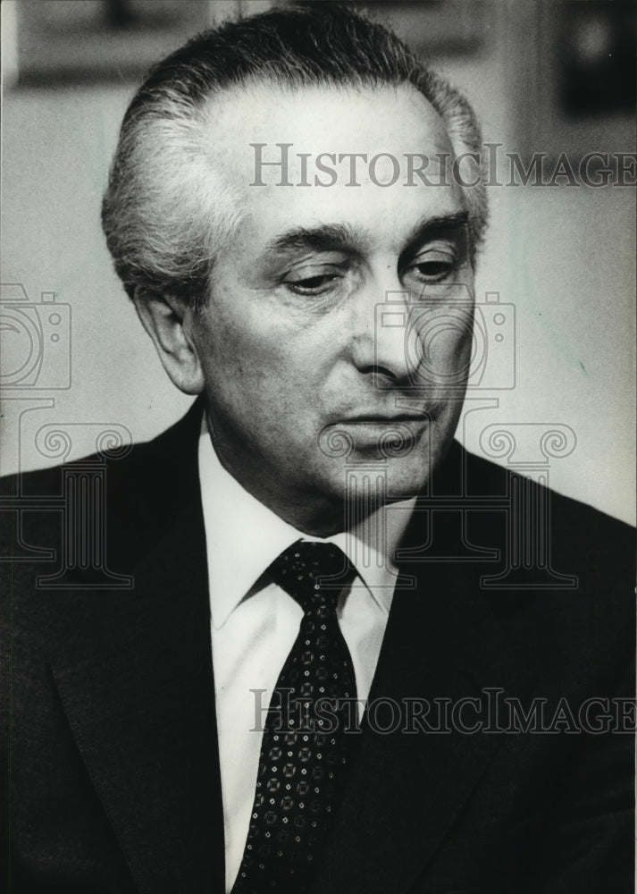 1982 Bavarian state minister Hans Eisenmann, speaks on agriculture-Historic Images