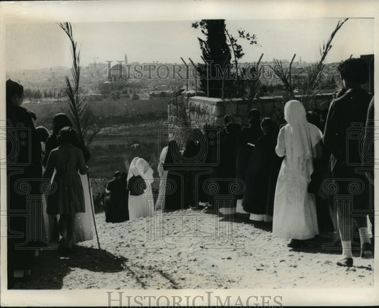 1967 Press Photo Dome of the Rock shrine, Palm Sunday, Jerusalem. - mja99166-Historic Images