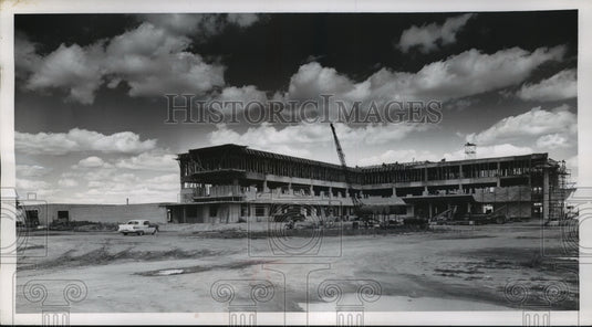 1958 Press Photo Edgerton, Wisconsin, St. Joseph Preparatory College being built - Historic Images