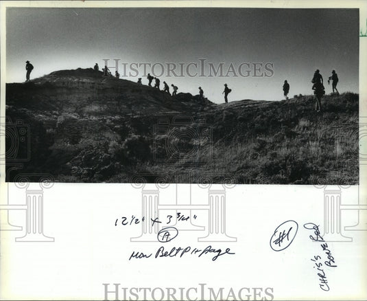 1981 Milwaukee Museum Group in Montana with Dig-a-Dinosaur Program - Historic Images