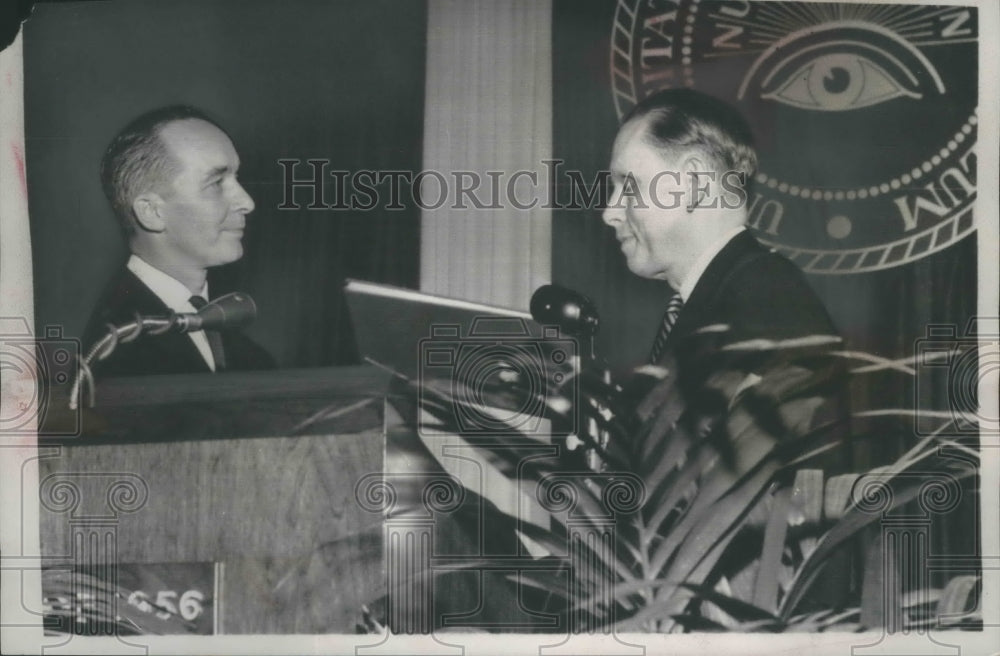 1958 Press Photo Dr. Conrad A. Elvehjem&#39;s University of Wisconsin inauguration-Historic Images