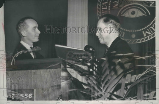 1958 Press Photo Dr. Conrad A. Elvehjem's University of Wisconsin inauguration-Historic Images