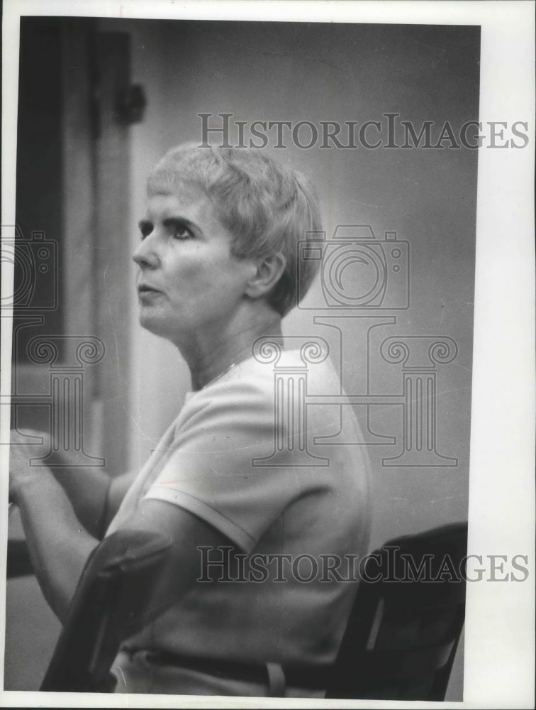 1978 Press Photo Charlotte Durfee in court in Madison for her trial, Wisconsin - Historic Images