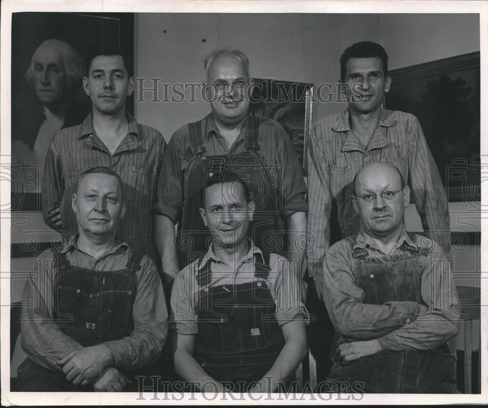 1948 Press Photo Milwaukee Journal machine shop employees - Historic Images