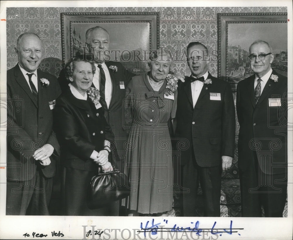 1966 Press Photo Milwaukee Journal 25 Year Club Dinner 40 Year Veterans - Historic Images