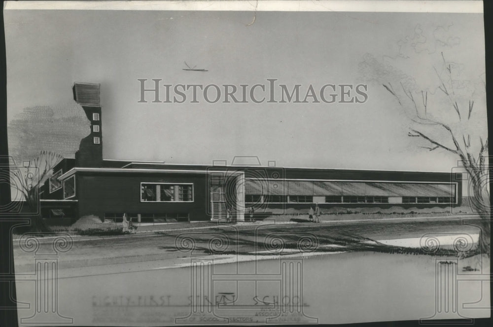1948 Press Photo Eighty-First Street School, Milwaukee - mjb00592-Historic Images