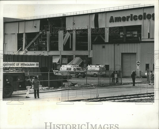 1978 Americology recycling plant's wall panels exploded in Milwaukee-Historic Images