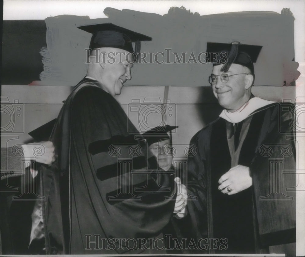 Press Photo President Eisenhower Receives Honorary Doctor of Law Degree at Penn - Historic Images